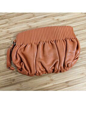 Bodhi Leather Clutch – Burnt Orange, Used Once